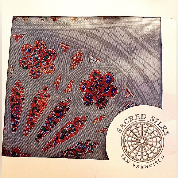Sacred Silks Creation Rose Window Scarf, 100% Silk, Brand New, Original box - Picture 1 of 6